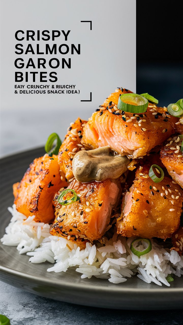 Crispy Salmon Bites Recipe with Sauce